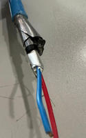Cable de Par Trenzado Blindado con Lámina de Cobre 01IP09EGFA con Cubierta de PVC Azul, Clasificación IP67