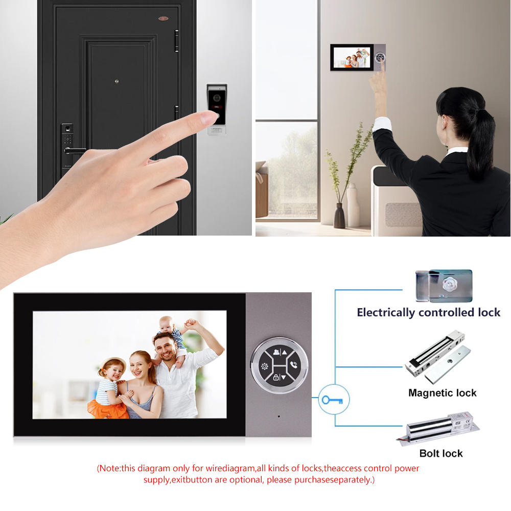 7-Inch HD Smart Doorbell with 1080P Camera & Two-Way Audio