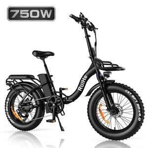 S5: 20 Inch <b>Electric</b> Mountain Fat Tire Bike 48V 750W Snow Fat Bike Folding Fat Tire Bike for Women - Product Image 6