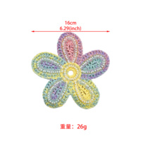 Applique brodée de fleurs à sequins en gros pour vêtements, robes de mariée et décoration de mode