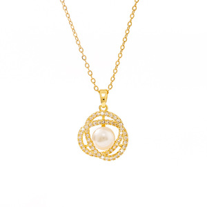 Collar de Perlas de Lujo con Cadena de Eslabones de Acero Inoxidable para Mujer, Joyería de Moda para Regalo de San Valentín o Cumpleaños - Product Image 5