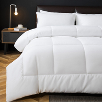 Couette blanche matelassée carrée, chaude et épaisse, antistatique, douce pour la peau, garnissage de couette simple, double ou très grand format