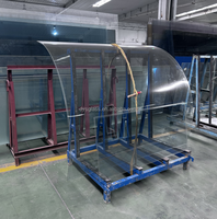 Verre de sécurité incurvé, trempé et feuilleté PVB SGP pour mur-rideau, garde-corps, lucarne, verre architectural certifié CE ISO