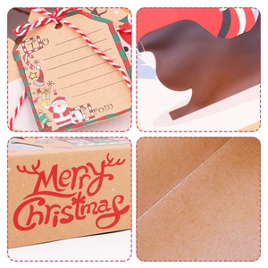 OurWarm Nouveau Design 12PCS Sacs d'emballage en papier pour gâteaux et biscuits avec fenêtre Noël 2.7x5.9x8.7 pouces - Product Image 3