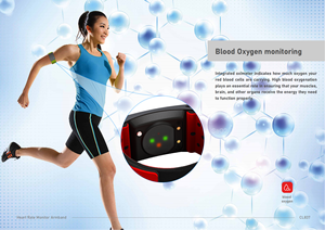 Entrega rápida Ble5.0 ANT + Monitor de ritmo cardíaco de oxígeno en sangre Brazalete Fitness Tracker Temperatura corporal para entrenamiento de GIMNASIO - Product Image 6