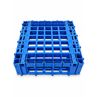 Palette en plastique modulaire à emboîtement, librement combinable pour un stockage en entrepôt sur mesure