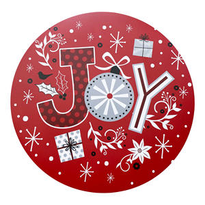 Napperons de table de Noël rouges napperons ronds en plastique de couleur <span class=keywords><strong>rouge</strong></span> de haute qualité et prix bon marché - Product Image 4