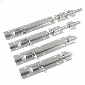 Stainless Steel Door Bolts Surface Mounted 6 8 10 12 Inch Industrial Design Easy Installation Brushed Finish - Product Image 3