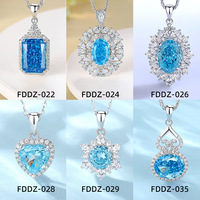 Collier tendance en argent sterling S925 avec aquamarine carrée, élégant pendentif fleur de glace incrusté de diamants à haute teneur en carbone, luxe léger pour femme