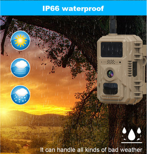 Caméra de chasse solaire 4MP 4G avec carte SIM, déclencheur à détection de mouvement, vision nocturne, étanche IP66 pour l'observation de la faune - Product Image 2