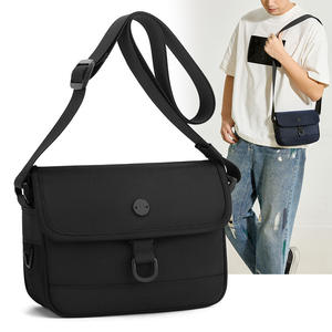 Sac bandoulière WePower pour homme en nylon noir uni, tendance pour tenues quotidiennes, été 2025 - Product Image 1