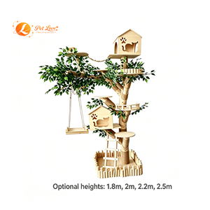 En gros Grande structure d'activités et lit pour <span class=keywords><strong>chat</strong></span> en bois massif avec griffoir en sisal, résistante aux griffures, jouet multifonction pour animaux de compagnie pour appartements - Product Image 6