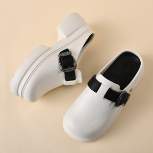 Women Platform Sandals Thick Sole Slip On Comfortable Non Slip <b>Waterproof</b> <b>Shoes</b> Four Seasons Fashion Toe Covering - Product Image 3