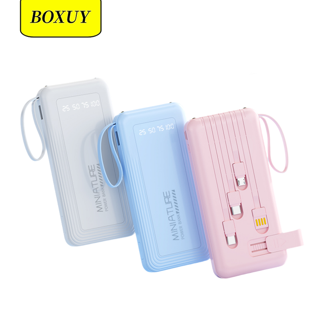 Bestsell New Style OEM Printed Custom Logo Gift Portable Charging 4 in 1 Built in Cable 20000 MAh Power Banks
