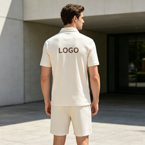 เสื้อโปโลผ้าขนหนู OEM สำหรับผู้ชาย, เสื้อโปโลลำลองแขนสั้นแบบกำหนดเองสำหรับผู้ชาย, เสื้อผ้าผู้ชายผ้าเทอร์รี่ 100% คอตตอน 360 กรัม ทรงหลวม - Product Image 4