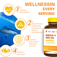 Gélules d'huile de poisson nutritive, riches en oméga-3 (EPA+DHA), mélange multivitaminé, soutien énergétique et corporel global, certifié GMP