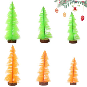 Arbre de noël Mini ornement de bureau coloré <span class=keywords><strong>tour</strong></span> pin décoration PVC Fluorescent pour enfant vente chaude réutilisable - Product Image 5