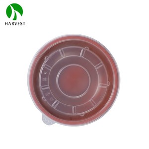 Fabricants de contenants de nouilles jetables en plastique HD-550 écologiques bol à ramen rond rouge togo - Product Image 4