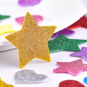 Rifornimento di fabbrica eco-friendly per bambini cartone animato autoadesivo decorazione murale Glitter adesivo fogli di schiuma eva nastro