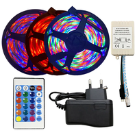 DC 12V RGB Led Strip Lights 5m 10m 2835 Led Strip Light Led Diode Tape Controller Power Adapter Rgb Led Ribbon
