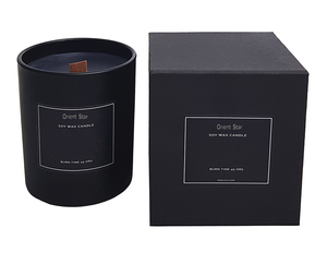 Mèche en verre noir mat, mèche en <span class=keywords><strong>bois</strong></span>, mèche en verre noir personnalisée, parfumée, vente en gros, pot de cire de soja, <span class=keywords><strong>bougie</strong></span> - Product Image 1