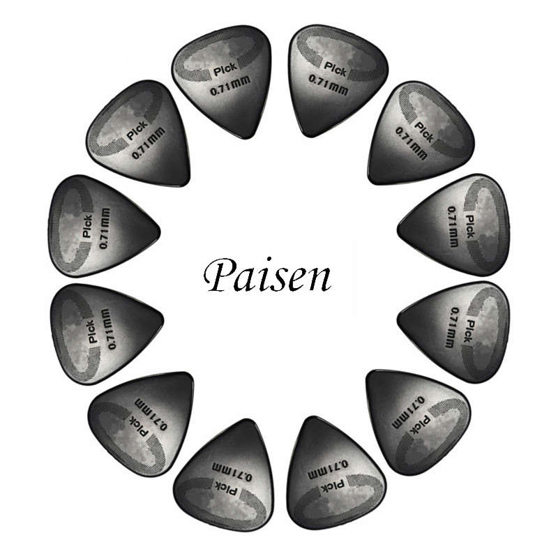 Paisen Rock En Roll Driehoek Nylon Accessoires Custom Logo Celluloid Gitaar Vinger Plectrum Picks Maker Guard Geen Doos