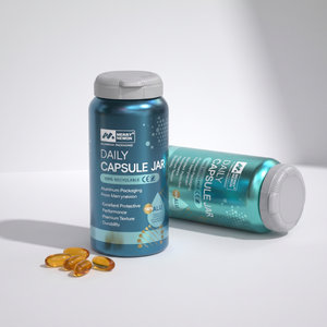 Food-Grade Recyclable Aluminum <b>Container</b> <b>for</b> Vitamin <b>Tablet</b> & Capsule Packaging Bottle <b>for</b> Your Supplement Brand Metal Bottle - Product Image 1