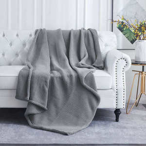 Mantas gruesas y suaves de bambú de alta calidad, mantas de algodón de tamaño doble, manta ponderada de punto grueso para adultos - Product Image 2