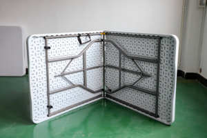 حفلات زفاف خارجية بلاستيكية بيضاء قابلة للطي للحديقة 6 أقدام مستديرة من الحفلات والمناسبات - Product Image 5