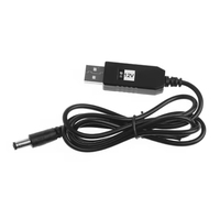 Transformador de aumento de CC de 5V a 9V, 12V, 500ma, cable de alimentación USB de 5,5x2,1mm para tira de luces LED de enrutador