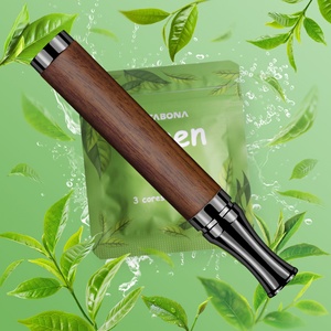 Personal Green Tea Herbal Cigarettes Small Essential Oil <b>Diffusers</b> Smokeless Wood Pipe Mint Aromatherapy Nasal Inhaler - Product Image 4