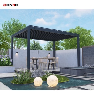 Garden Free Standing <b>Waterproof</b> Motorized Aluminio Pavilion Gazebo Ultraviolet-proof Custom Aluminium Pergola Free-standing Moto - Product Image 2