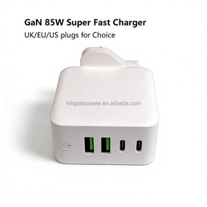 85W GaN Charger 4-Ports Fast Charging <strong>USB</strong> C PD 3.0 QC3.0 <strong>UK</strong> <strong>Plug</strong> for MacBook Laptop iPhone Samsung Travel Phones - Product Image 3