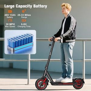 미국 무료 배송 접이식 전동 스쿠터 500W/750W/1200W 48v 장시간 배터리 수명 듀얼 서스펜션 OBX ES1024 울트라 - Product Image 3