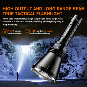 Đèn pin chiến thuật LED kim loại mạ cứng, sạc lại được, công suất cao, sáng mạnh, chống nước, tầm xa 1000M+ - Product Image 3