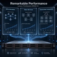 Serveur en rack 1U Lenovo ThinkSystem SR630 V4 avec double processeur Intel Xeon 6, 8 To DDR5 8000 MHz MRDIMM, 16x E3.S NVMe 5G, pour le calcul en nuage