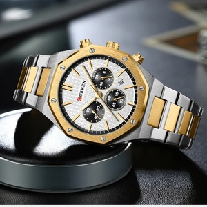 CURREN 8440 Nouvelle montre-bracelet étanche chronographe pour homme, montre de luxe de marque supérieure, acier inoxydable, sport, montre masculine - Product Image 6