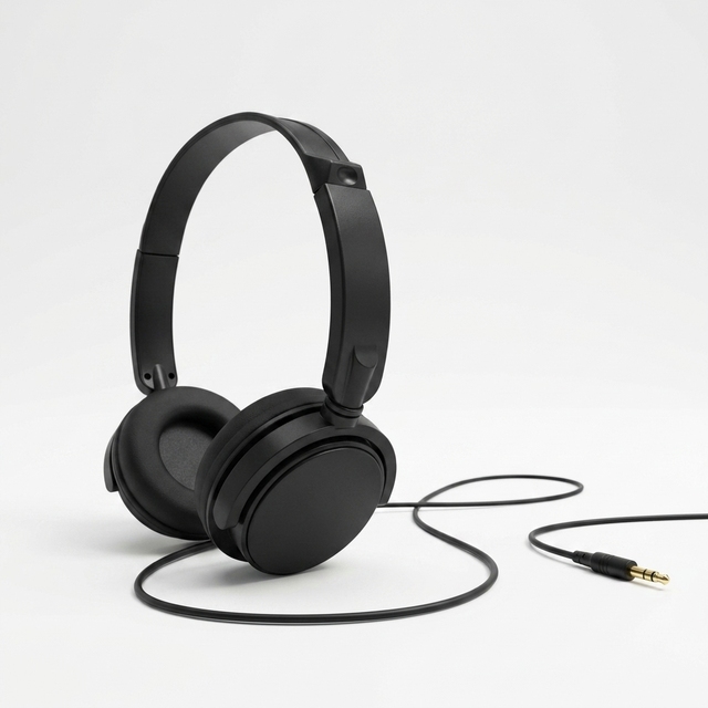 J&Y Basic Over-Ear Headphones with Microphone Wired Button Control-12-Month Warranty for Sports Travel Mobile Use-Dynamic Driver