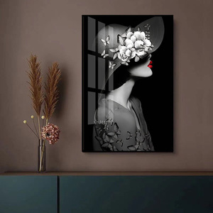 لوحة جمالية جميلة مخصصة على الطراز الأوروبي من الزجاج الجداري لوحة فنية جدارية لديكور المنزل وغرفة المعيشة - Product Image 2