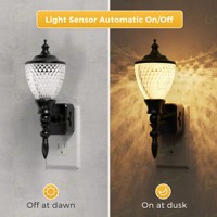 Veilleuse industrielle à intensité variable LOHAS, lumière blanche chaude 3000K, veilleuse avec capteur crépusculaire, veilleuse LED à brancher pour couloir