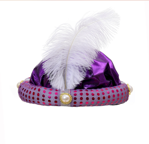 Sombreros de Reyes de Halloween para hombre, sombreros árabes, decoraciones, sultán, príncipe Indio, sombreros de rey, tocado de plumas para accesorios de fiesta de Cosplay dorado - Product Image 5