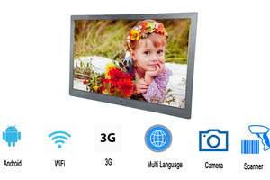 Más barato de 2019 HD Android de 15,4 pulgadas wifi marco de fotos digital con descargar gratis mp4 películas hd - Product Image 2