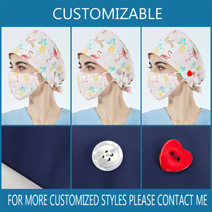 Cappelli Chirurgici Plus Size con Coda di Cavallo, Personalizzabili con Logo, Riutilizzabili per Infermieri e Medici, con Nastri e Bottoni, Berretto Chirurgico Invernale - Product Image 5