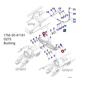 อะไหล่รถดันดิน D275 บุชชิ่ง D275AX-5 17M-50-41161 17M5041161 สำหรับระบบกันสะเทือนรถดันดิน - Product Image 6