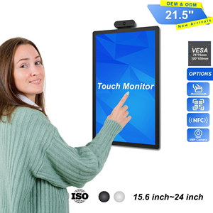 Monitor Touch Screen da 21,5 Pollici, Display LCD Interattivo Capacitivo, Montaggio a Parete VESA 100mm, Monitor <span class=keywords><strong>Touchscreen</strong></span> Full HD, Panel <span class=keywords><strong>PC</strong></span> - Product Image 1