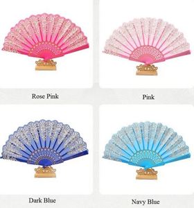 Éventail pliant artisanal en plastique doré, style chinois, pour la danse, les mariages et les fêtes, à tenir à la main - Product Image 5