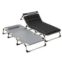 Lit pliant de bureau portable en gros, lit simple pour la pause déjeuner, lit pliant simple