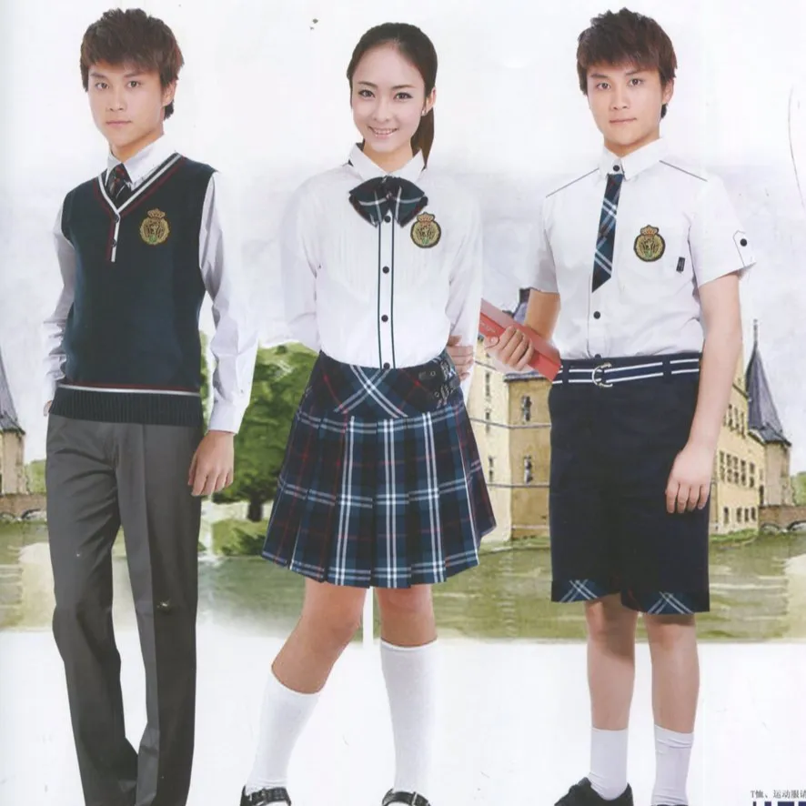 School clothes customized boys and girls student uniform kids sets designs primary school uniforms Middle school uniform