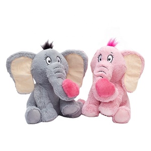 Valentines's Day Promotional <b>Gifts</b> Cute Stuffed <b>Elephant</b> Custom Logo Plush <b>Elephant</b> Toy - Product Image 1