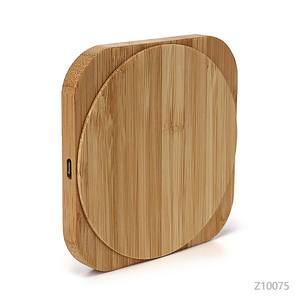 Chargeur sans fil rapide en bois de bambou naturel, logo personnalisé, chargeur sans fil en bois à charge rapide 15W pour idées de cadeaux de Noël - Product Image 4